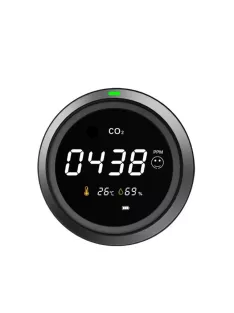   Tuya 3IN1 széndioxid érzékelő, hőmérséklet-páratartalom mérő, WIFI, kerek