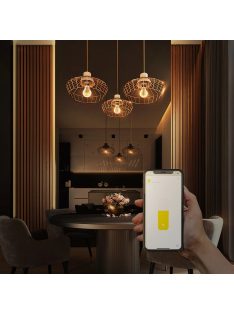   Tuya Zigbee Okos Led izzó filament G95, vintage stílusú dimmelhető izzó, E27, 7W Gledopto