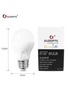   Philips Hue white and color kompatibilis Gledopto E27 LED izzó 6W