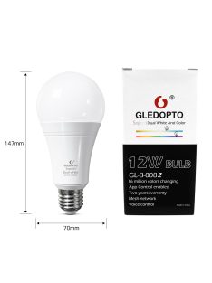   Philips Hue white and color compatible Gledopto Dual White And Color LED Bulb 12W