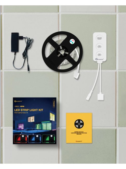 Tuya Zigbee  led szalag kompatibilis szett, színes, RGBCCT Zigbee, mobiltelefonról vezérelhető, Gledopto (2 méter)