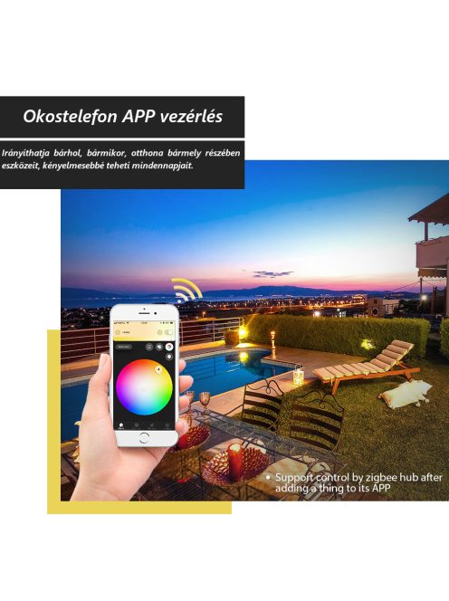 Philips Hue kültéri színes reflektor kompatibilis Gledopto RGBCCT LED reflektor 30W