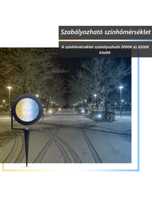 Tuya Zigbee kerti színes LED lámpa kompatibilis kültéri Gledopto RGBCCT PRO leszúrható 12W