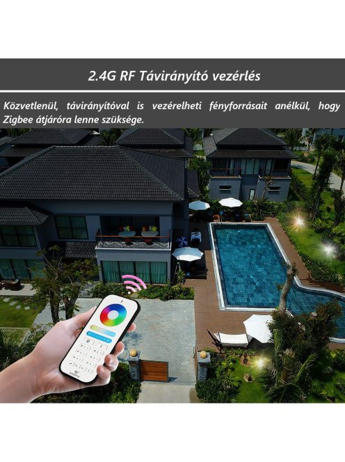 Tuya Zigbee kerti színes LED lámpa kompatibilis kültéri Gledopto RGBCCT PRO leszúrható 12W