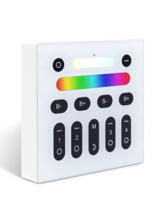   Zigbee 3.0 RF RGB+CCT 4-zone Touch Wall Panel Remote Controller Gledopto