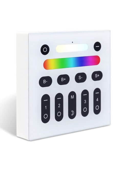 Zigbee 3.0 RF RGB+CCT 4-zone Touch Wall Panel Remote Controller Gledopto