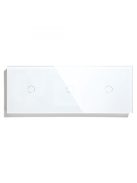 Elegant Triple Touch Light Switch 1 Gang 1 Way, Tempered Glass Panel Light Switch