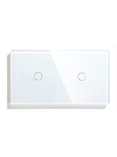   Elegant Dual Touch Light Switch 1 Gang 1 Way, Tempered Glass Panel Light Switch 