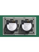 Elegant Dual Touch Light Switch 1 Gang 1 Way, Tempered Glass Panel Light Switch 