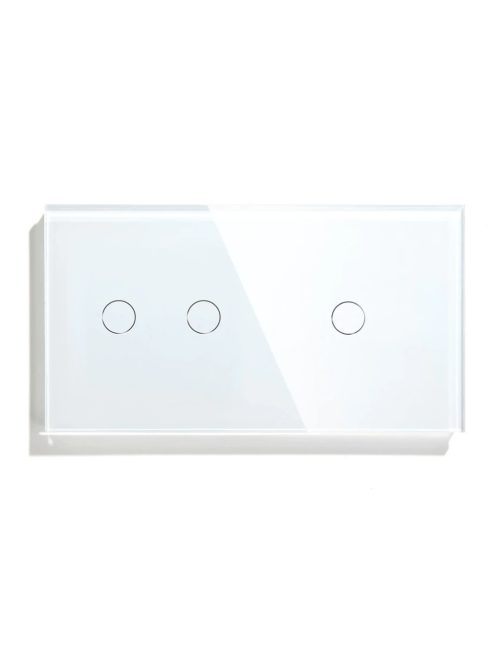 Elegant Dual Touch Light Switch 1 Gang 1 Way and 2 Gang 1 Way, Tempered Glass Panel Light Switch