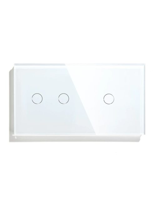 Elegant Dual Touch Light Switch 1 Gang 1 Way and 2 Gang 1 Way, Tempered Glass Panel Light Switch