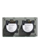 Elegant Dual Touch Light Switch 1 Gang 1 Way and 2 Gang 1 Way, Tempered Glass Panel Light Switch