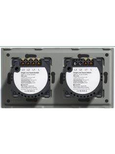   Elegant Dual Touch Light Switch 3 Gang 1 Way and 1 Gang 1 Way, Tempered Glass Panel Light Switch