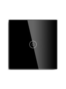 Tuya compatible Wi-Fi smart wall switch 1 gang 1 way black