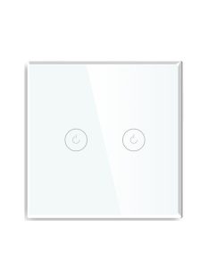 Tuya compatible Wi-Fi smart wall switch 2 gang 1 way