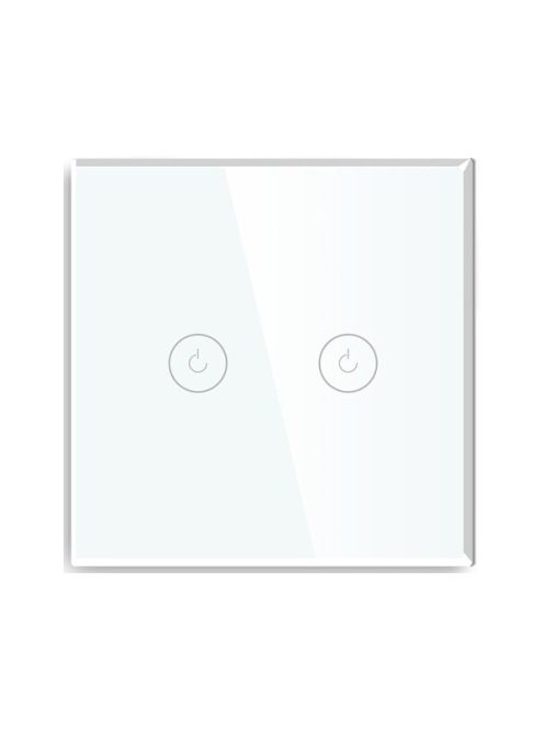 Tuya compatible Wi-Fi smart wall switch 2 gang 1 way