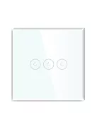 TUYA Zigbee érintő villanykapcsoló fehér, hárompólusú, okos villanykapcsoló, Elegant család
