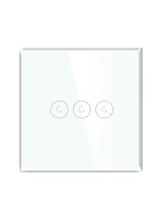   TUYA Zigbee érintő villanykapcsoló fehér, hárompólusú, okos villanykapcsoló, Elegant család