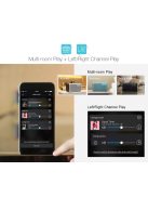 Vezeték nélküli hangszóró, Digitális ébresztő óra, Wi-Fi, Bluetooth, Multiroom hagszóró  KIVÁLÓ HANGZÁS GGMM E3