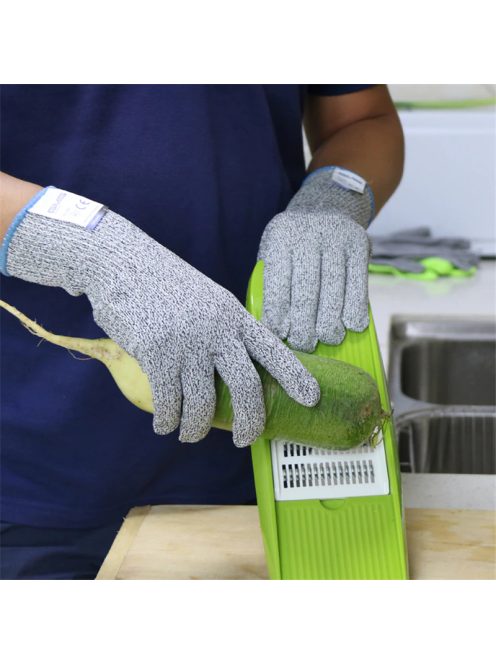 Cut Resistant Gloves Grey Black HPPE EN388 Size M