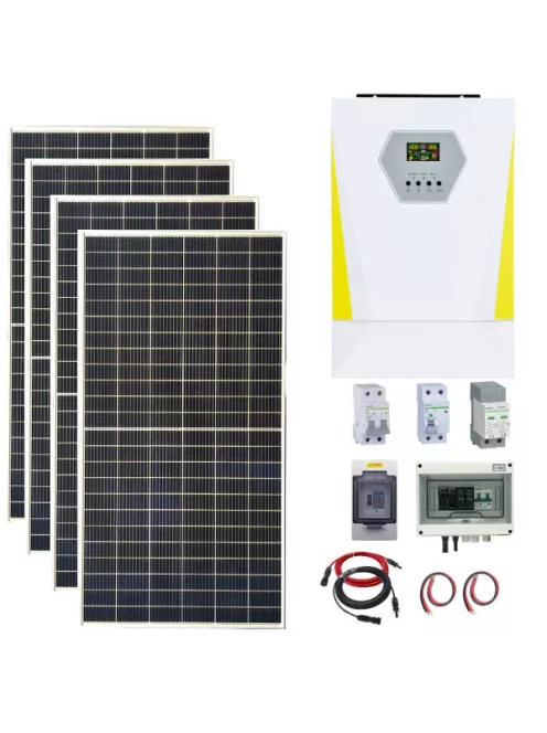 Solar system, 2,1kW 425W solar panel, 3,6kW hybrid inverter with WiFi, 24V