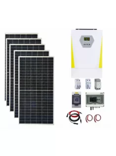   Napelem rendszer 2,325kW, 12400W / 6200W  hibrid inverter WiFi-vel, MPPT töltésvezérlő, 48V-os rendszer