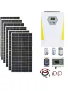 Solar system, 3,8kW 425W solar panel, 3,6kW hybrid inverter with WiFi, 24V
