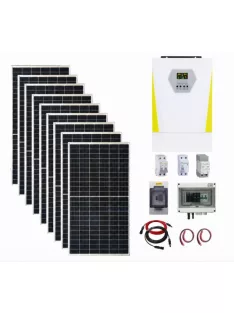   Napelem rendszer 4kW, 7200W / 3600W  hibrid inverter WiFi-vel, MPPT töltésvezérlő, 24V-os rendszer