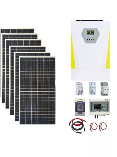 Solar system, 3,8kW 425W solar panel, 3,6kW hybrid inverter with WiFi, 24V