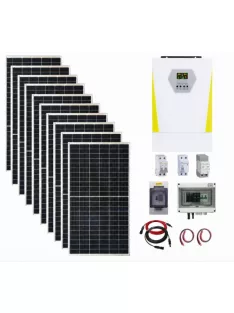   Napelem rendszer 4,65kW, 7200W / 3600W  inverter WiFi-vel, MPPT töltésvezérlő, 24V-os rendszer