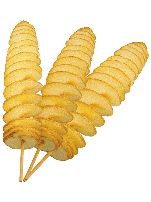 Potato slicing spiral with 4 needles