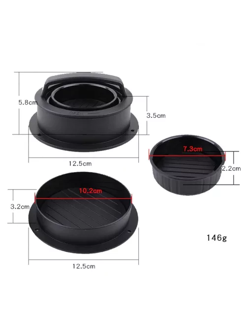 3 In 1 Hamburger Maker Burger Press Round Shape Non Stick
