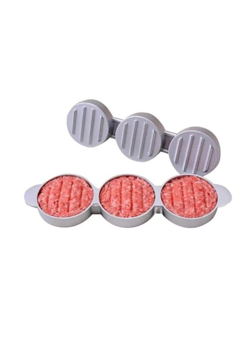 Triple Burger Maker Round Shape Non Stick Aluminium