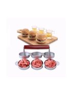 Triple Burger Maker Round Shape Non Stick Aluminium