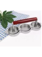 Triple Burger Maker Round Shape Non Stick Aluminium