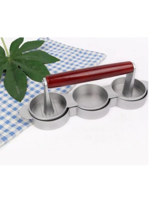 Triple Burger Maker Round Shape Non Stick Aluminium