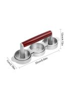Triple Burger Maker Round Shape Non Stick Aluminium