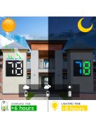 DIY LED Address Numbers Plaques Colorful Solar House Number Sign For Your Home Wall Mounted Sign Solar Powered