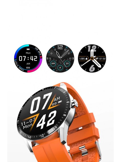Smart watch for man Multifunctional waterproof, black silicone