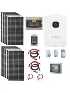 Hybrid 1 phase solar system, 7kW 425W solar panel, 10kW 1 phase hybrid inverter with WiFi, 2 strings, 48V