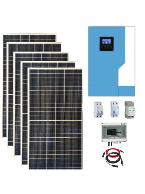 Hybrid Solar system, 2,2kW 440W solar panel, 3,5kW hybrid inverter with WiFi, 24V