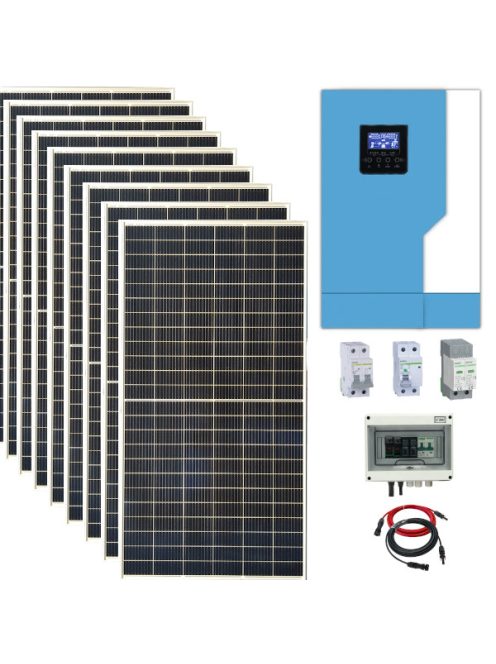 Hybrid Solar system, 5kW 440W solar panel, 3,5kW hybrid inverter with WiFi, 24V