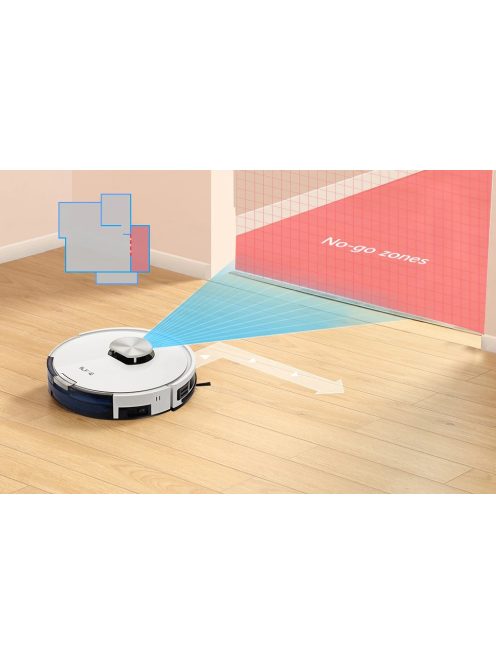 ILIFE L100 robotporszívó és felmosó, LDS lézeres intelligens navigáció, mobiltelefon vezérlés, szőnyeg tisztítás, virtuális fallal