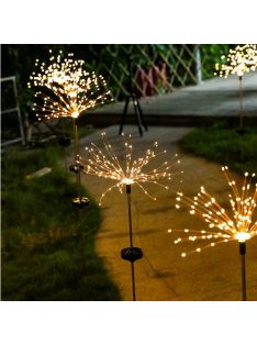   Napelemes kültéri dekorációs LED lámpa, tüzijáték hatás 150 LED
