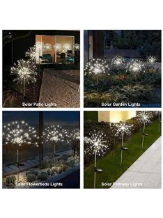   Napelemes kültéri dekorációs LED lámpa, tüzijáték hatás 150 LED