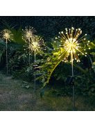 Napelemes kültéri dekorációs LED lámpa, tüzijáték hatás 150 LED