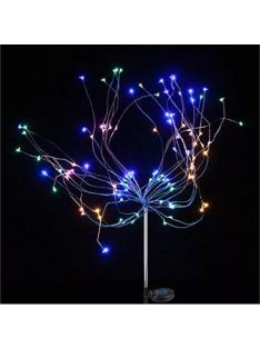   Napelemes kültéri színes dekorációs LED lámpa, tüzijáték hatás 150 db LED