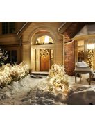 Napelemes fényfüzér 200 LED kültéri, infra távirányítóval, dimmelhető, vízálló SZÍNES 21m