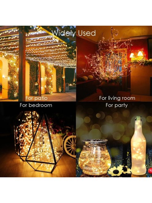 IR Dimmable Multicolor 21m LED Outdoor Solar String Lights