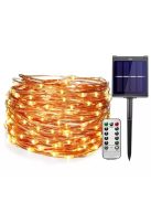IR Dimmable 21m LED Outdoor Solar String Lights 